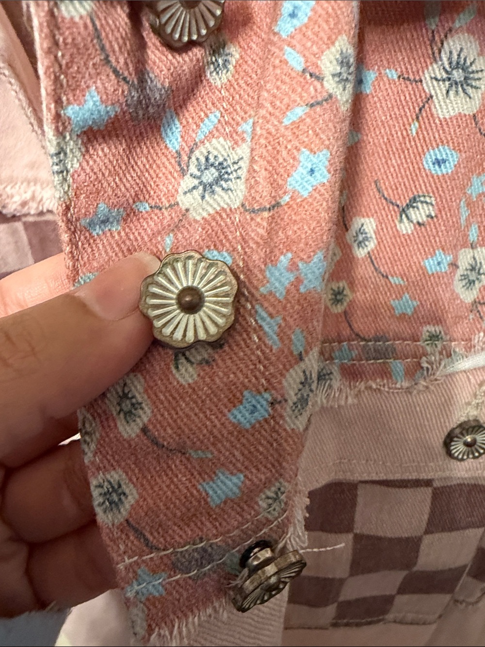 POL Pink Patchwork Bomber Jacket - Picture 4 of 7